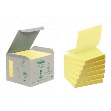 Z-Bločky Post-it recyklované, 76x76 mm, žlté
