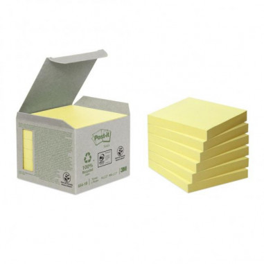 Bločky Post-it recyklované, 76x76 mm, žlté