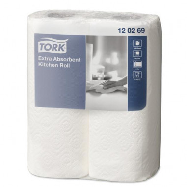 Kuchynské utierky v rolke 2-vrst. TORK Premium biele, návin 15,4 m (2 ks)